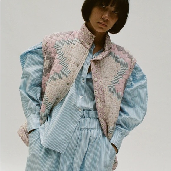 Sea NY Ida Puffer Vest (New with Tags) - Floral, Quilted, Puffer - 100% Cotton - Picture 2 of 8